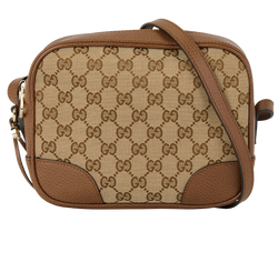 GG Camera Bag, Canvas/Leather, Brown, 449413, DB, 3*